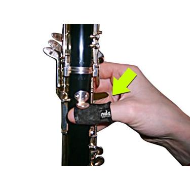 Imagem de NUBS Protetores de polegar para saxofone, oboé, clarinete e sopro de madeira, almofada acolchoada para descanso da manga do polegar com compressão adicional - proteção contra contusões dolorosas e