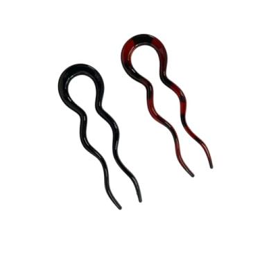 Imagem de Genérico Kit 2 Peças Pente Glamour (Marrom) - Pente para Coque - Fixação do Cabelo - Unissex - Glamour - 2 Peças - 1pc