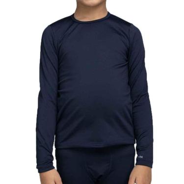 Imagem de Camiseta Térmica Infantil Segunda Pele Thermo Fine Marinho-Masculino