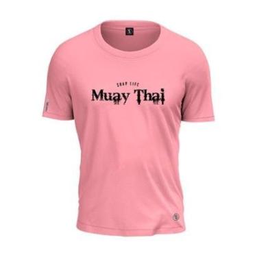 Imagem de Camiseta Muay Thai Fonte Shap Life Campeonato Lutador-Unissex