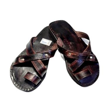 Imagem de Chinelo de dedo trançado aberto em couro legítimo (35, Chinelo)