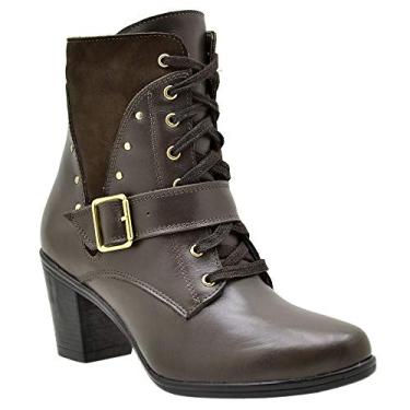 Imagem de BOTA FEMININA COURO CONFORT 9066 CAFÉ (33, 9066 CAFÉ)