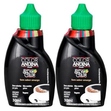 Imagem de Kit 2 Adoçante de Stévia Líquido 100% Natural Color Andina Food 30ml