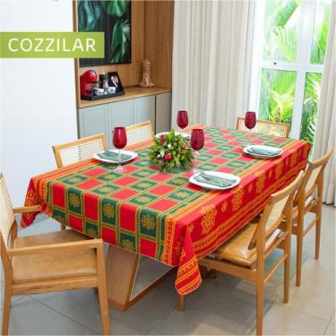 Imagem de Toalha De Mesa Natal Estampada Retangular 6 Cadeiras - Cozzilar