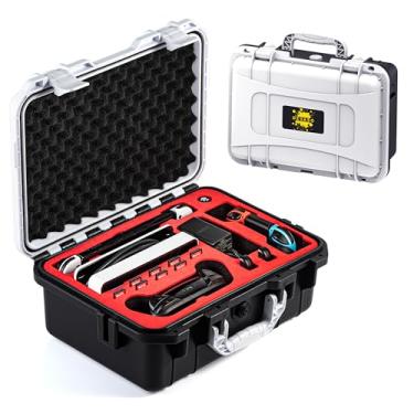 Imagem de DEVASO Carrying Case for Nintendo Switch, Professional Deluxe Waterproof Travel Bag Soft Lining Hard Case for Nintendo Switch OLED Model Console Pro Controller & Accessories (Black&White)