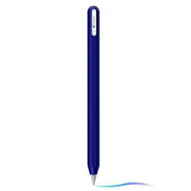 Imagem de Capa protetora de silicone para Apple Pencil (USB-C) com design ergonômico (azul noturno)