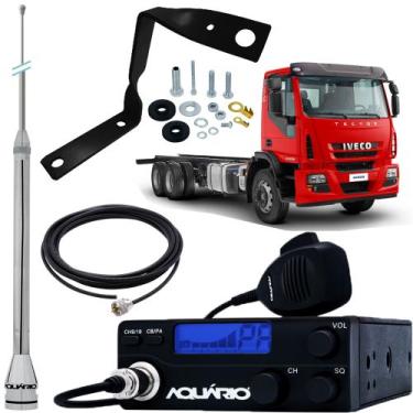 Imagem de Radio Móvel Px 40 Canais Antena Inox 2,70 metros Alongador 60cm Cabo 5