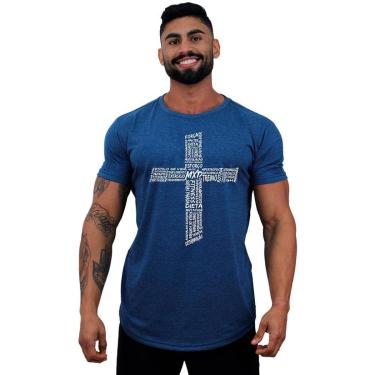 Imagem de Camiseta Longline MXD Conceito Crucifixo Motivacional Masculina-Masculino