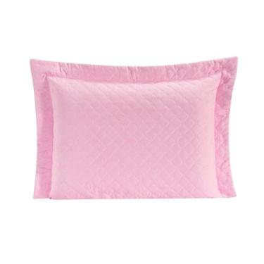 Imagem de Porta Travesseiro Com Debrum Requinte Liso 01 Peça - Rosa - Enxovais A