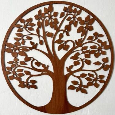 Imagem de Mandala Decorativa Quadro Árvore Da Vida  60 Cm 3mm - IMGROPPO, tabaco