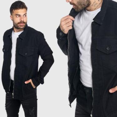 Imagem de Jaqueta Masculina HNO Jeans Venom com Fechamento em Ziper Preto, P