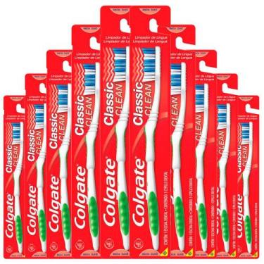 Imagem de Kit 10 Escova De Dentes Colgate Classic Clean Suave