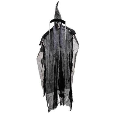 Imagem de Bruxa Halloween pra Decorar 130 cm Já com Corda Pra Pendurar - Fantasi