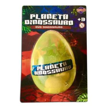 Imagem de Brinquedo Kit Ovo Surpresa Planeta Dinossauro Toyng, Amarelo