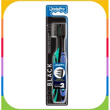 Imagem de Escova Dental Jadepro Pro Black Super Macia - Com 2 Unidades