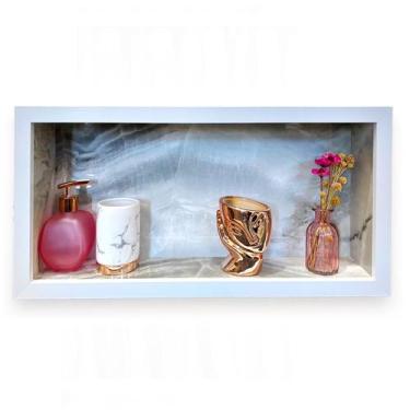 Imagem de Nicho Para Banheiro - Porcelanato Branco Polido 60x30x10 Cm - PHZ, Car