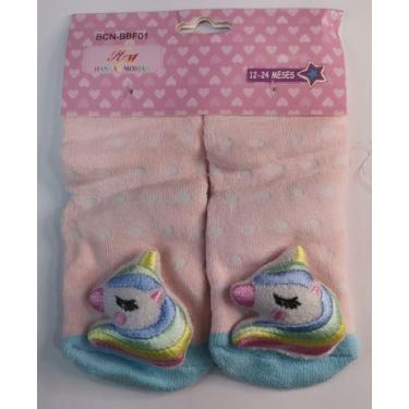 Imagem de Meia menina infantil com Bichinho variados cores antiderrapante - sem,