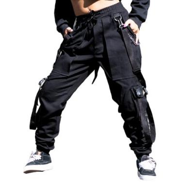 Imagem de Calça De Sarja Masculina E Feminina Com Fitas Corrente E Suspesorio id