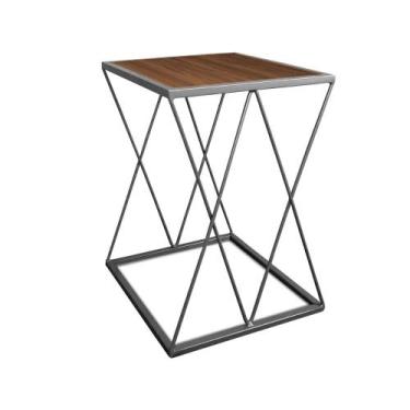 Imagem de Mesinha Lateral Alta Moderna p/ Decoração Sala Quarto Colima - Loja da