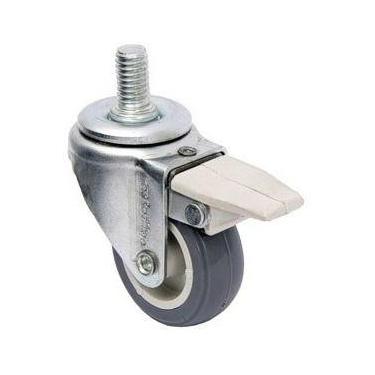 Imagem de (4pçs) Rodizio Girat. Rosca C/ Freio 1pol. R158 Bp Pvc 25kg Por Roda -