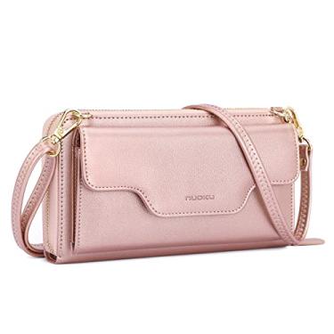 Imagem de nuoku Bolsas de ombro femininas pequenas, bolsas de mão para mulheres com porta-cartão de crédito, 4 - Ouro rosa