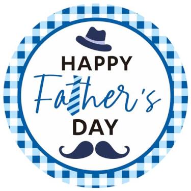 Imagem de joycraft 60 adesivos de presente de dia dos pais, adesivos de feliz dia dos pais, etiquetas azuis de 5 cm para o dia dos pais, adesivos personalizados para embrulho de presente, cartão DIY,