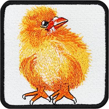 Imagem de Remendo de pintinho animais de fazenda com ferro bordado arte conservação presente decoração de páscoa | Emblema colorido doméstico Save The World para costurar todos os tecidos 2,95 x 2,24 cm