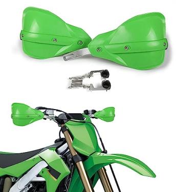 Imagem de AnXin Protetores de mão para motocicleta Dirt Bike 22 mm e 28 mm Guidão universal para KLX 140 KLX300 KX250F KX450F KLX300F KLX300R KLX300SM KX250 KX450 KLX230 KDX200 0 KFX4 00 ATV Motocross Verde