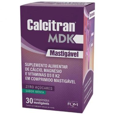 Imagem de Calcitran Mdk c/30 mastigável oferta dor nas costas ossos fracos - Sam