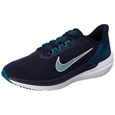 Imagem de Nike Tênis masculino Air Winflo 9, Obsidiana Barely Green Valeriana Azul, 45
