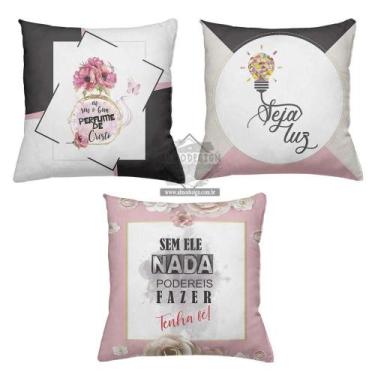 Imagem de Kit 3 Almofadas Decorativas Cheias 40x40cm Luz - Deluzz