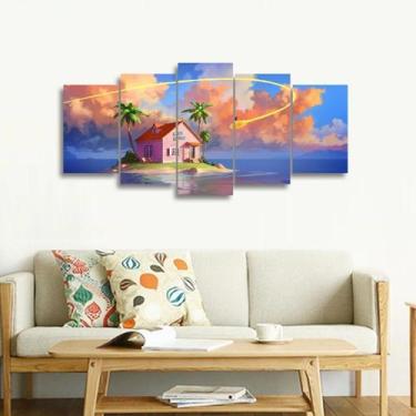 Imagem de Quadro decorativo Dragon Ball Kame House Mosaico 125x60 - Wall Frame