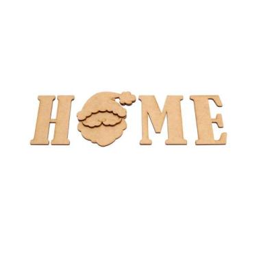 Imagem de Aplique Home Noel Pequeno Em MDF Artesanato Decoração 1 Un - Metallica