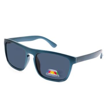 Imagem de Óculos Masculino De Sol Quadrado Lentes Polarizadas + Case Envio Imedi