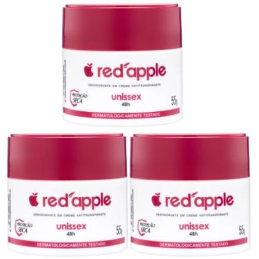 Imagem de Kit 3 Desodorante Em Creme Unissex 55G - Red Apple