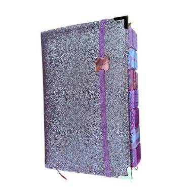 Imagem de Bíblia NVI Nude 100% Glitter Abas Adesivas coladas Cp dura acolcoada +