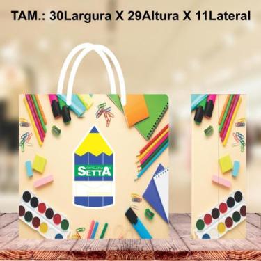 Imagem de Sacola em papel personalizada cores variadas - CASSIA PERSONALIZADOS 