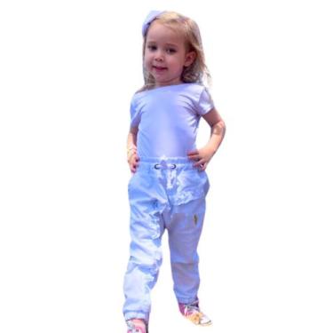 Imagem de Calça Jeans Bebê Babado Moda Blogueirinha - Patrulha Street, Branco, G