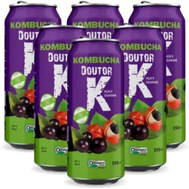 Imagem de 6x Kombucha Guaraná e Açaí 350ml Doutor K