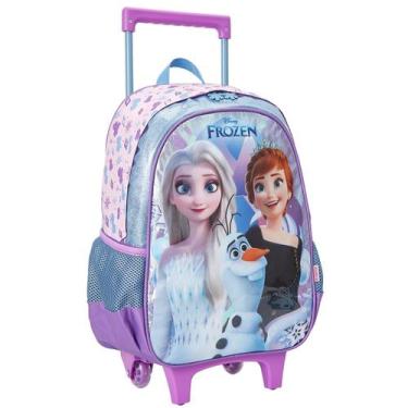 Imagem de Mochila Rodinha Escolar Infantil Holográfica Frozen Princesa - Xeryus,