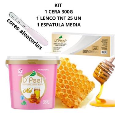 Imagem de Kit Cera Camomila Dpeel 300 g Hidrossolúvel Depilação Profissional + 1