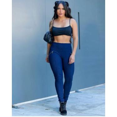 Imagem de Calça Leggings Montaria Cintura Auta Bolso E zíper Gorgurao gorgurinho