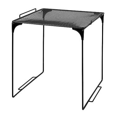 Imagem de AUECOOME Prateleira organizadora de armário empilhável para armário escolar acessórios de armário de armazenamento adequados para escola, escritório e uso doméstico (1, preto)