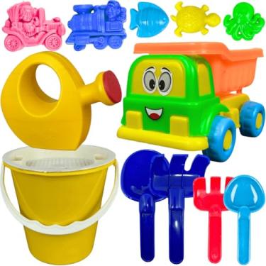 Imagem de Kit Praia Infantil Completo 12 Peças para Brincar na Areia