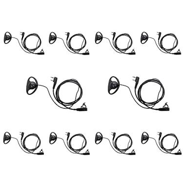 Imagem de Caroo Fone de ouvido Walkie Talkies para fone de ouvido Kenwood em forma de D com microfone PTT para Baofeng UV-5R BF-888S BF-F8HP BF-F9 UV-82 UV-82HP UV-82C Kenwood TK-2107 TK-3107 Rádio bidirecional