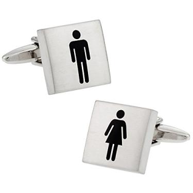Imagem de Abotoaduras de banheiro masculinas com caixa de apresentação Cuff-Daddy