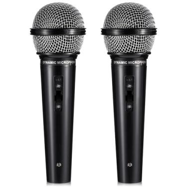 Imagem de Prasacco 2 Microfones Falsos, Suporte de Microfone Realista para Crianças, Acessório de Karaokê, 16,5 x 5,5 cm