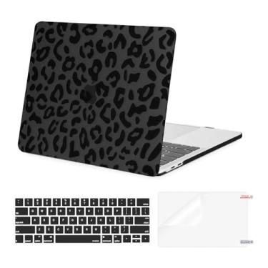 Imagem de MOSISO Compatível com MacBook Pro 33.0 cm Case M2 2025, 2024, 2023, 2022, 2021-2016 A2338 M1 A2251 A2289 A2159 A1989 A1708 A1706, capa rígida de plástico leopardo Capa e ecrã do teclado Protetor,