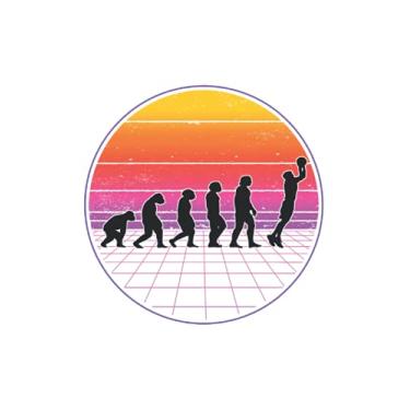 Imagem de Basketball Player Notebook: Basketball Evolution Vaporwave Player 80's / 6x9 inches / 120 ruled sites