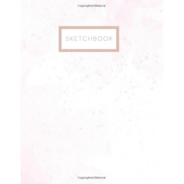 Imagem de Sketchbook: 100 Pages of Blank Paper for Drawing, Sketching, Doodling, Writing Notebook 8.5" x 11" Pink